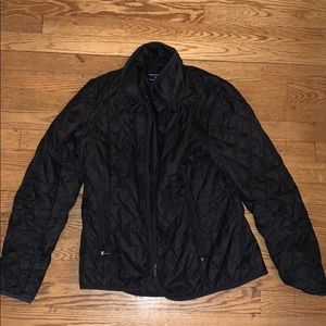 Lands’ End Black Quilted Jacket